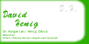 david henig business card